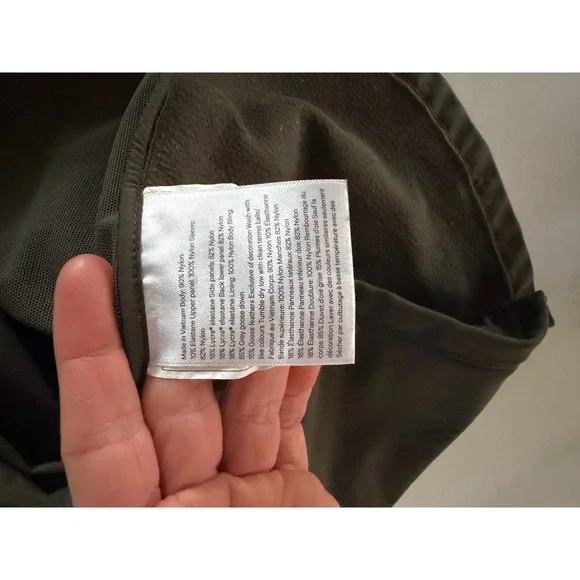 Lululemon Down For It All Half Zip Jacket Dark Olive Green Sz 8 Running Pullover - Picture 9 of 10